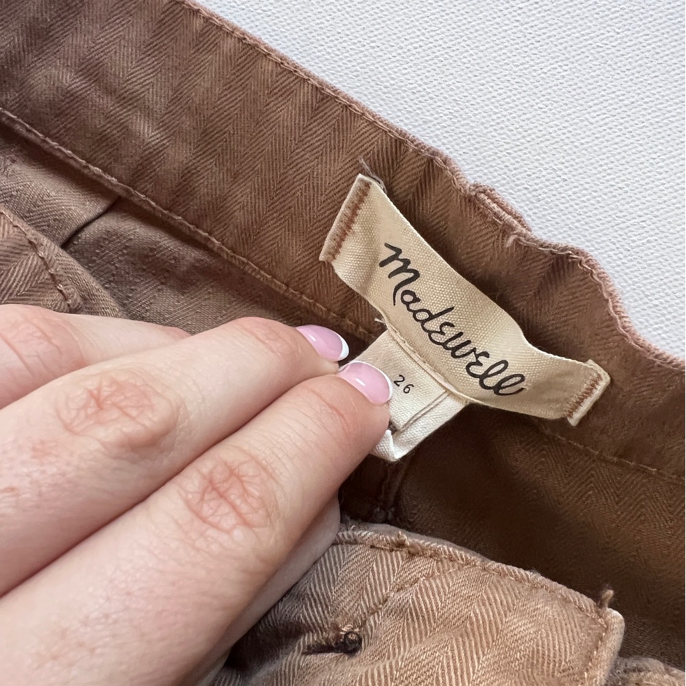 Madewell The Perfect Vintage Straight Workwear Pants tan 26 - Picture 5 of 5